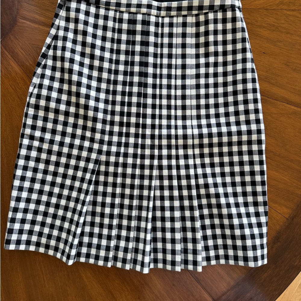 Diane Von Furstenberg Eliza Gingham Check Skirt - Picture 3 of 10